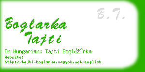 boglarka tajti business card